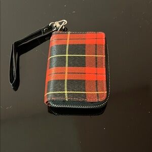 Plaid Red and Black Wallet